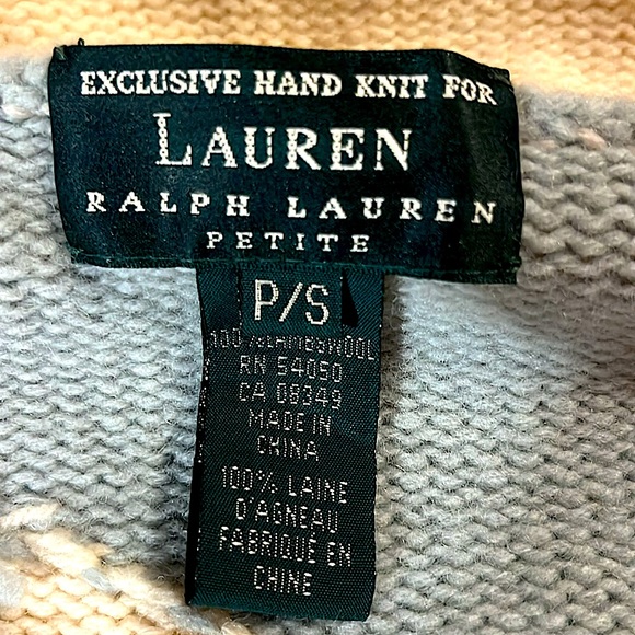 Ralph Lauren Vintage Exclusive Hand knit hooded cardigan sweater winter,sled,dog - Picture 11 of 15